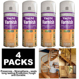 4X Paint Factory Clear Yacht Varnish Spray 400ml Spray Paint