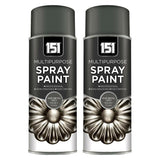 2X 151 Gun Metal Grey Metallic Gloss Spray Paint 400ml - Spray Paint