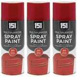 3X 151 Red Gloss Spray Paint 400ml Spray Paint