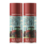 2X - Tractor Spray Paint Massey Ferguson Red 400ml Spray Paint