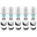 5X Overlay Gloss White Auto Professional Spray Paint 250ml