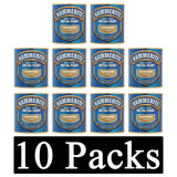 10X Hammerite Hammered Gold Paint 250ml Tin Paint