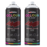2X Golden Brown RAL 8015 Gloss Spray Paint 400ml