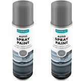 2X Overlay Grey Primer Auto Professional Spray Paint 250ml