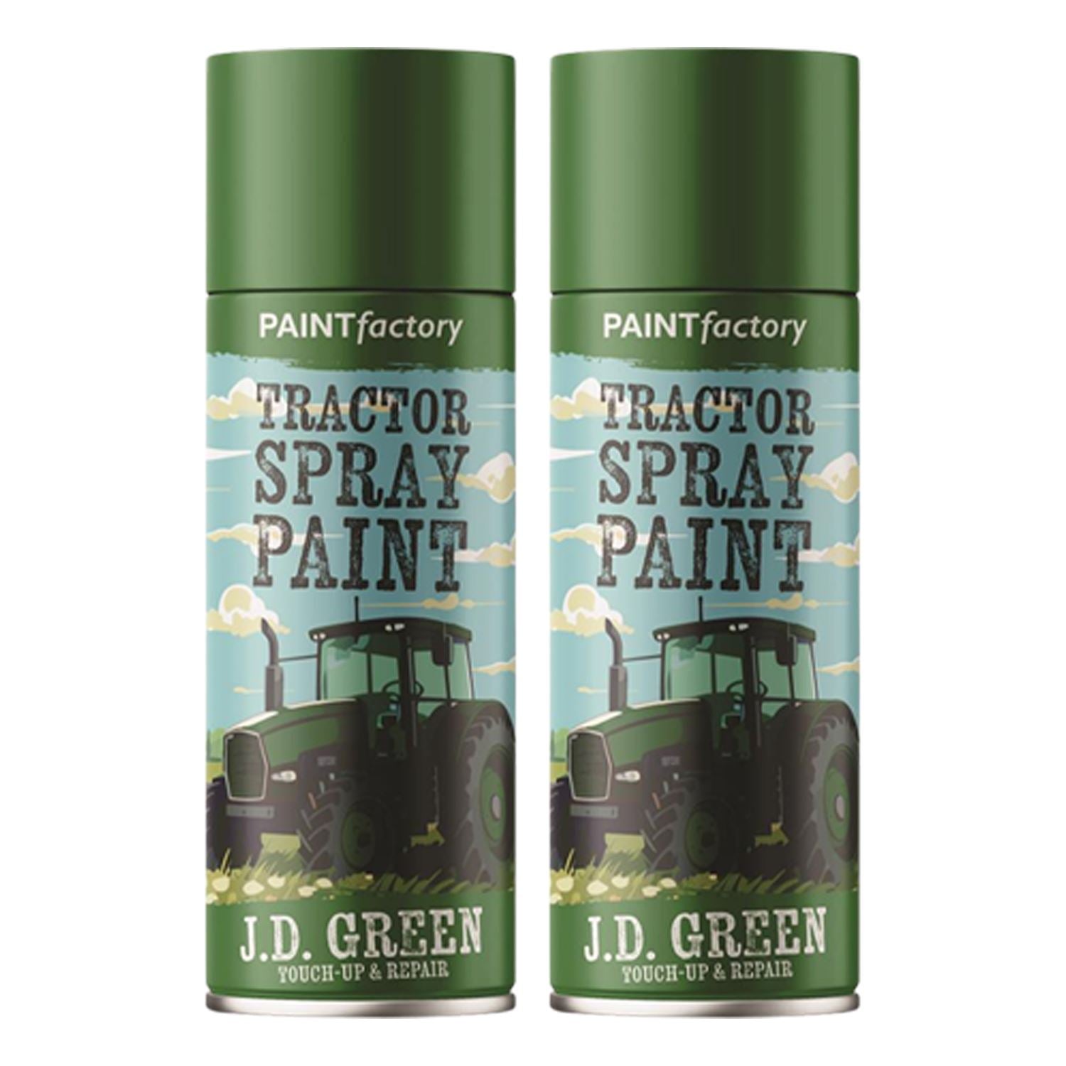 2X - Tractor Spray Paint John Deere Green 400ml Spray Paint