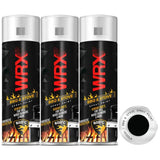 3X WRX Matt Black High Temperatures Bbq & Stove Spray Paint 400ml Spray Paint