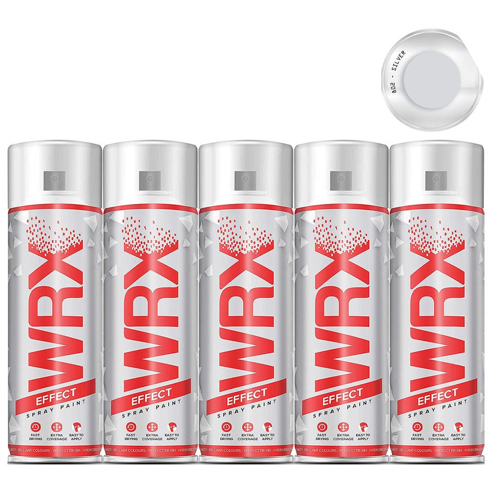 5X WRX Silver Spray Paint 400ml Spray Paint