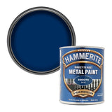 4X Hammerite Smooth Blue Paint 750ml