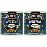 2X Hammerite Hammered White Paint 250ml Tin Paint