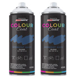 2X Midnight Navy RAL 280 30 30 Gloss Spray Paint 400ml