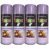 4X Paint Factory Very Violet Gloss Spray Paint 400ml Spray Paint