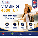 Brits Vita Vitamin D3 - 365 Tablets - 4000IU Teeth, Bone & Muscle health, Vit D