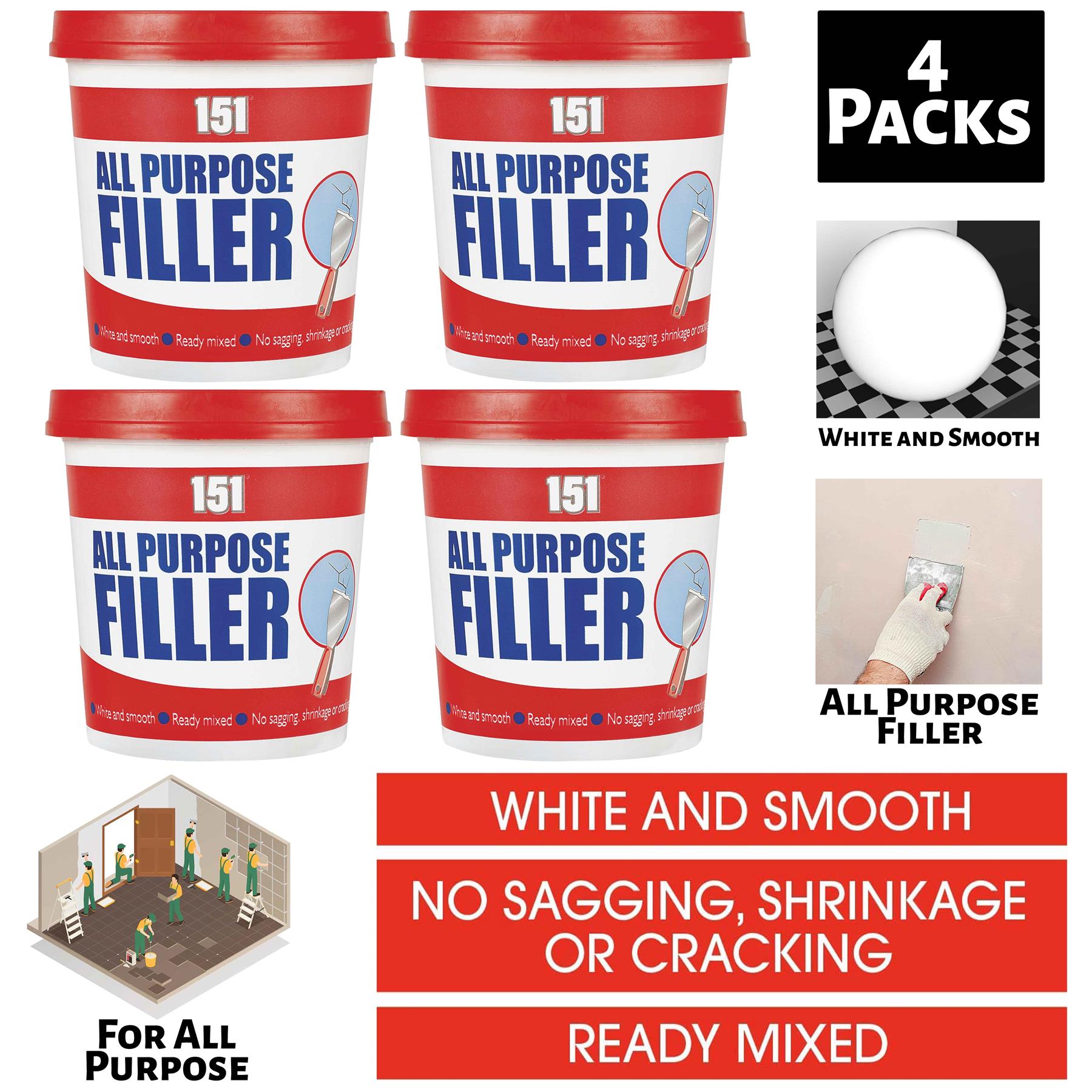 4X All Purpose Filler White Tub 600G Filler