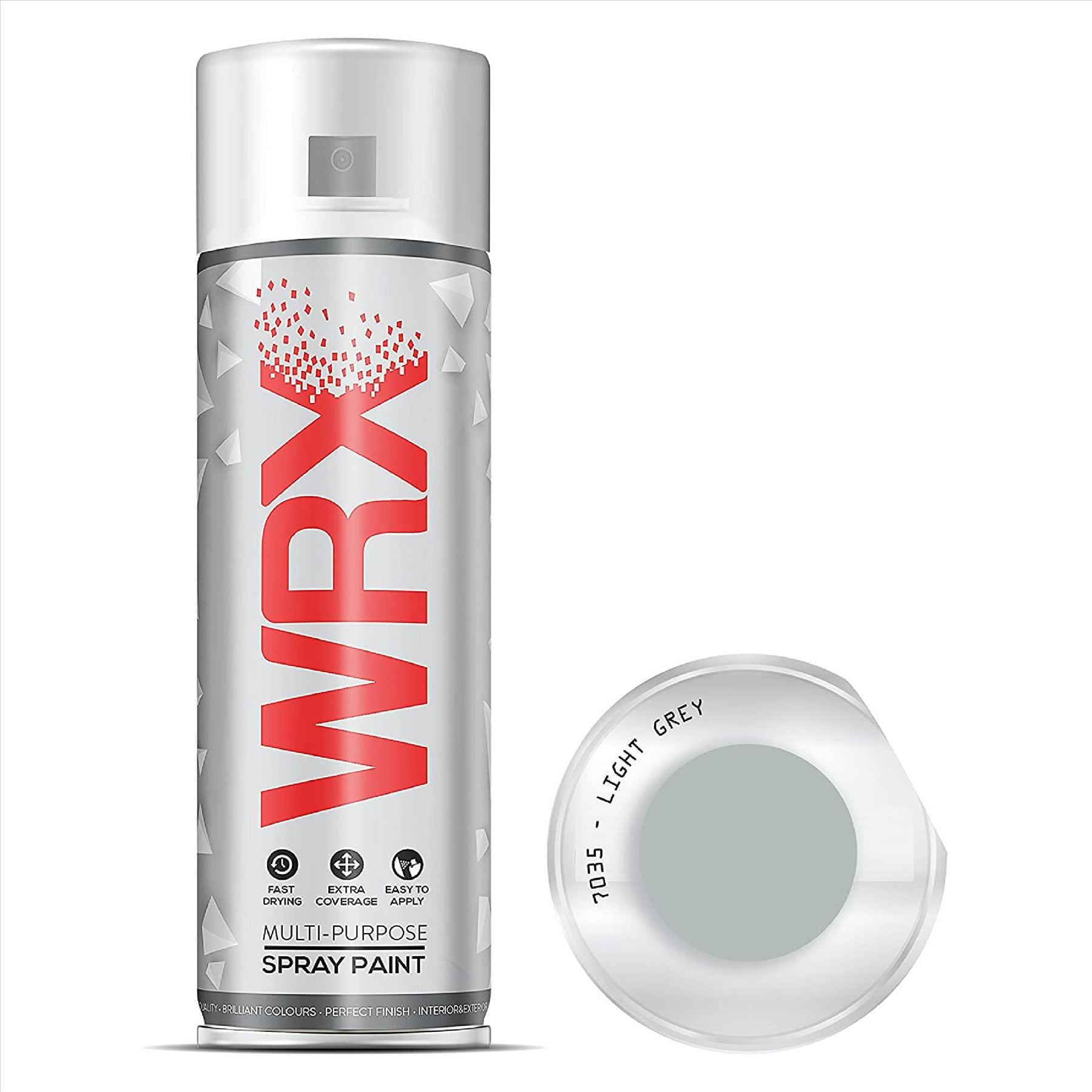 WRX Flat Light Grey Spray Paint Solvent Based 400ml Spray Paint