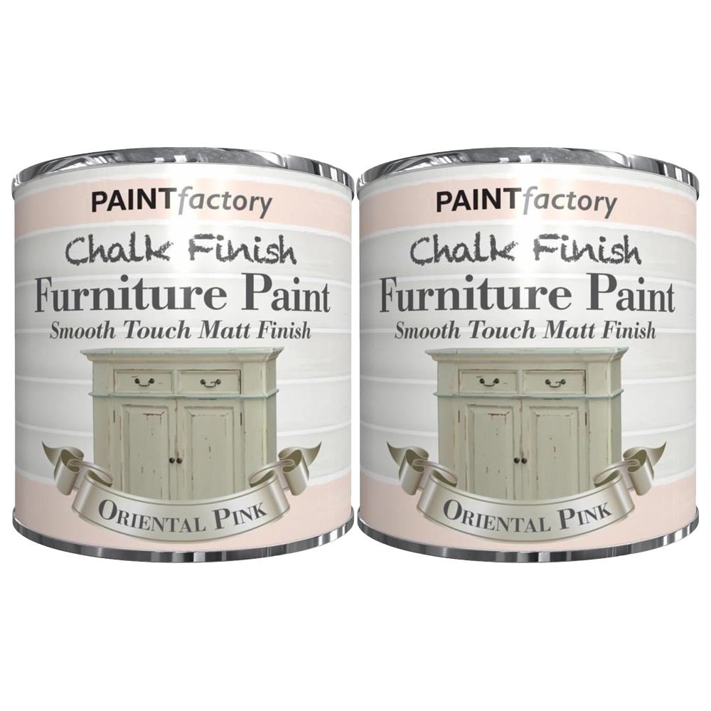 2X Paint Factory Oriental Pink Chalk Paint 250ml Tin Paint