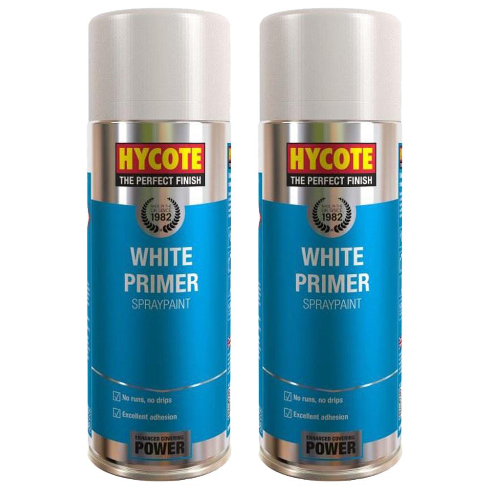 2X Hycote White Primer Spray 400ml Spray Paint