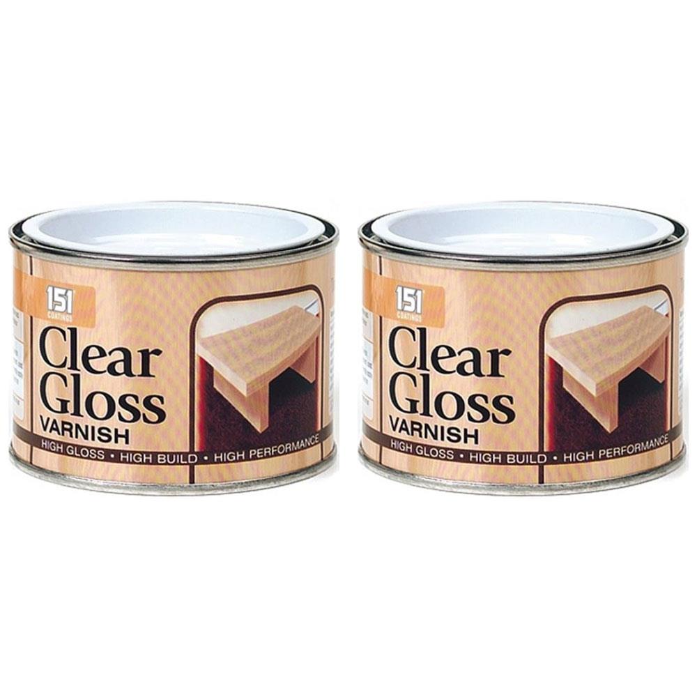 2X Clear Gloss Varnish 180ml Tin Paint
