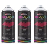 3X Crimson Red RAL 3003 Gloss Spray Paint 400ml