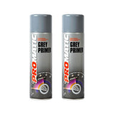 2X Promatic Grey Primer Spray 500ml Spray Paint