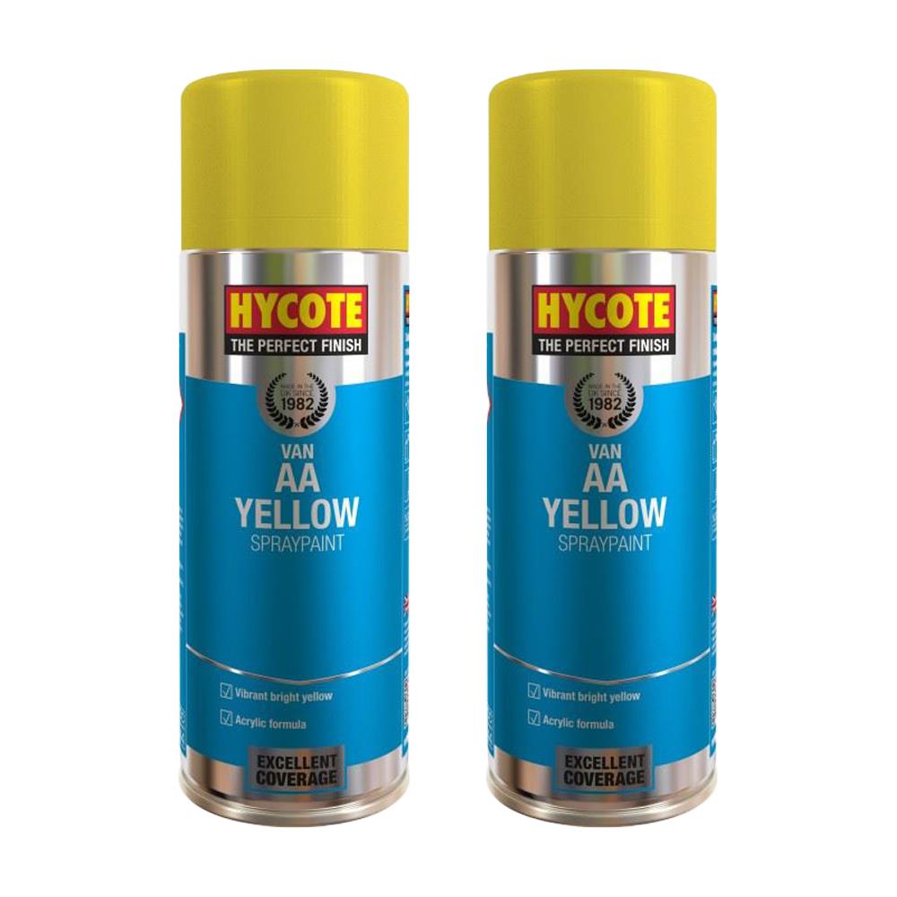2X Hycote Aa Van Yellow Spray Paint 400ml Spray Paint