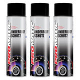 3X Promatic Black Underbody Spray Paint 500ml Spray Paint