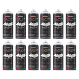 12X Snow White RAL 9010 Satin Spray Paint 400ml