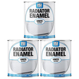 3X Radiator Enamel White Gloss Paint 300ml Tin Paint