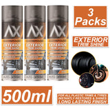 3X - Bring it Black Exterior Trim Shine Spray 500ml Spray Paint