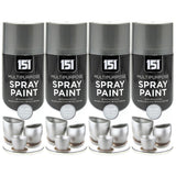 4X 151 Metallic Silver Spray Paint 400ml Spray Paint