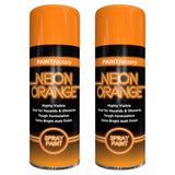 2X Paint Factory Neon Orange Spray Paint 400ml Spray Paint