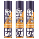 3X - Rapide Expanding Foam Pu Bond And Fill Spray 750ml