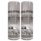 2X Auto Extreme Silver Spray Paint 400ml Spray Paint