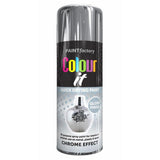 Paint Factory Chrome Effect Gloss Spray Paint 400ml Spray Paint