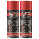 2X - Break Caliper Red Gloss Spray Paint 400ml Spray Paint