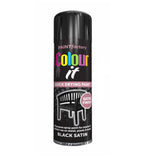 Paint Factory Black Satin Spray Paint 250ml Spray Paint