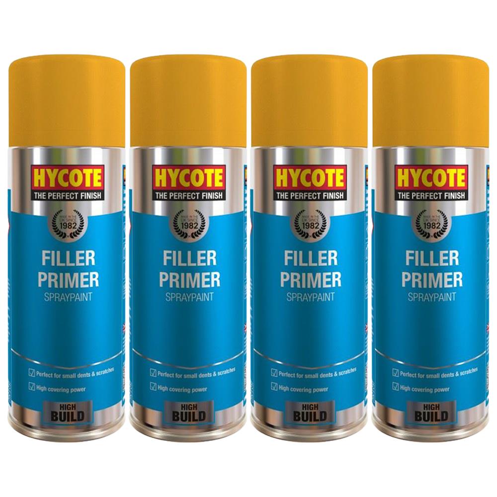 4X Hycote Filler Primer Spray 400ml Spray Paint