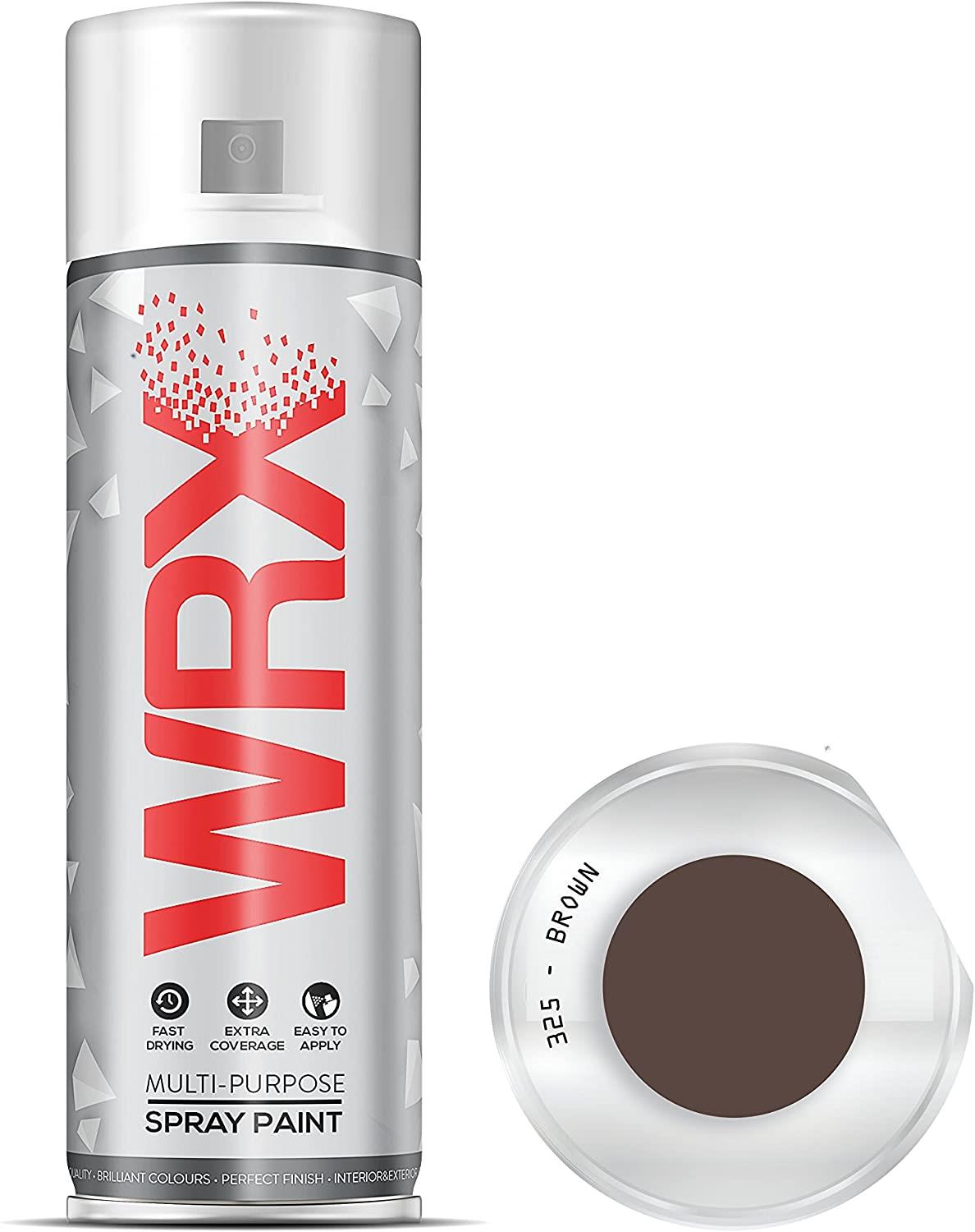 WRX Flat Brown Spray Paint Solvent Based Acrylic 400ml Spray Paint