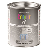 24X - Paint Factory White Matt Undercoat Tin Paint 300ml