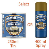 Hammerite Smooth Gold Spray Paint 400ml