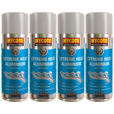 4X Hycote Extreme Heat Aluminium Spray Paint 400ml Spray Paint