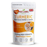 Turmeric with Black Pepper & Ginger 180 Tablets - 2620mg Turmeric