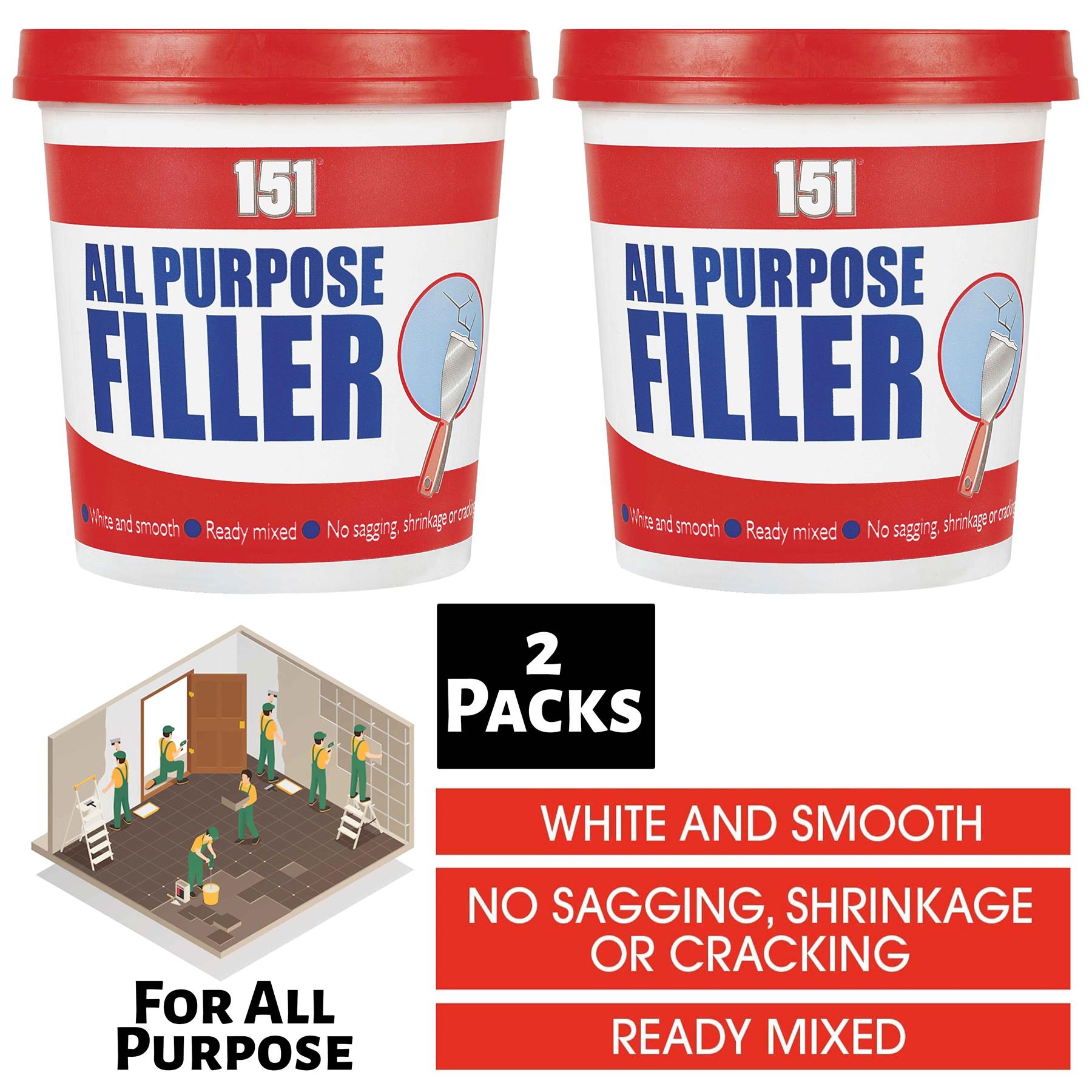 2X All Purpose Filler White Tub 600G Filler