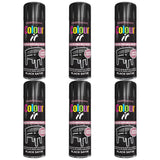 6X Paint Factory Black Satin Spray Paint 250ml Spray Paint
