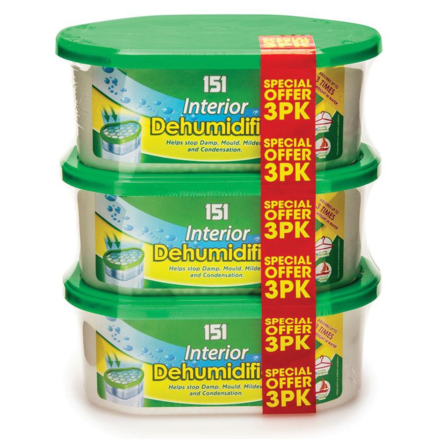 3X Interior Dehumidifier 250ml Dehumidifier