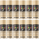 12X Paint Factory Cottage Cream Gloss Spray Paint 400ml