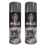 2X Paint Factory Paintgun Grey Metallic Spray Paint 400ml Spray Paint