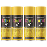 4X Paint Factory Sunshine Yellow Gloss Spray Paint 400ml