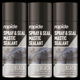 3X Rapide Spray And Seal 400ml Black Sealant