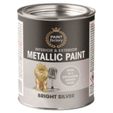 24X - Paint Factory Mettalic Silver Paint Tin 300ml