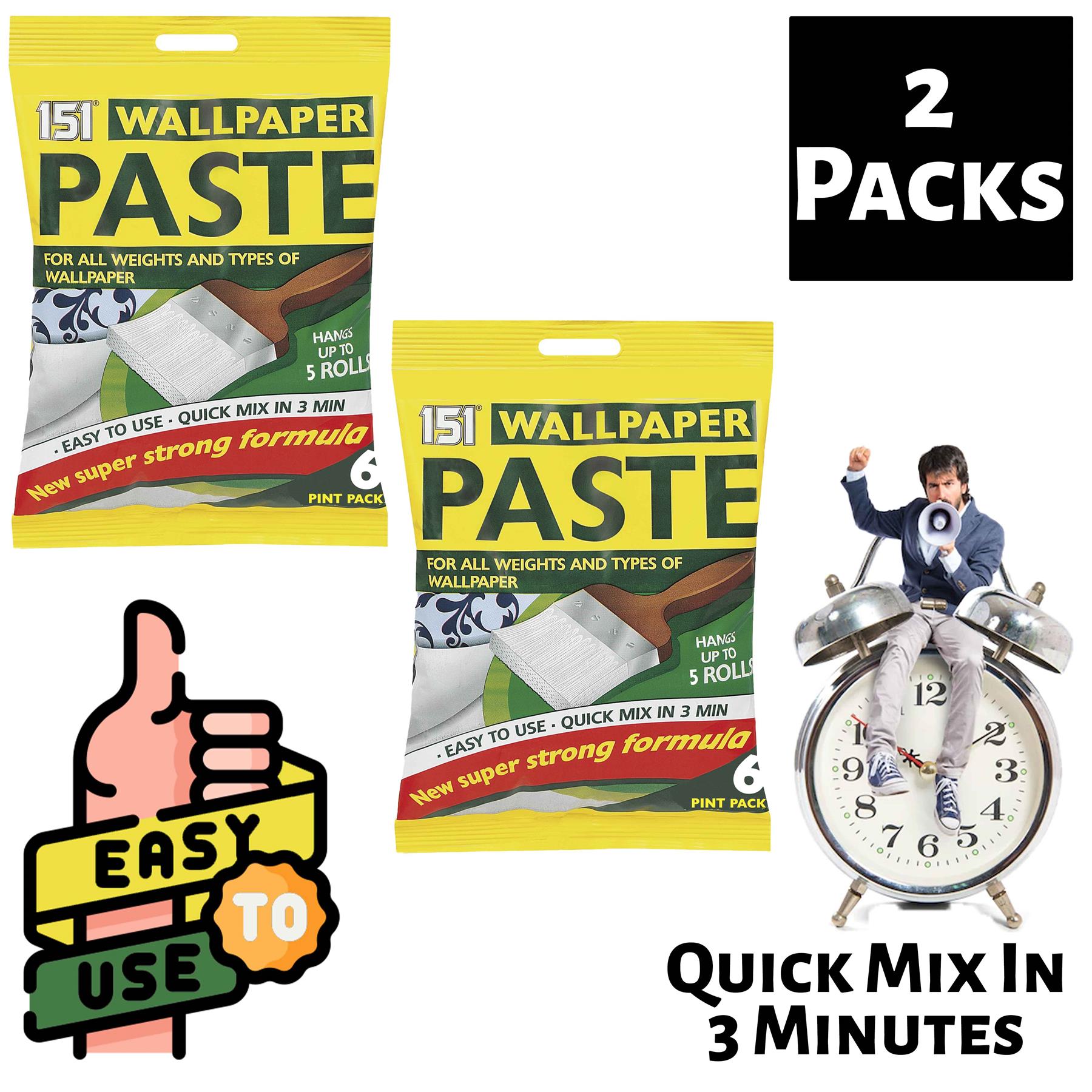 2X Wallpaper Paste 5 Roll Wallpaper Paste